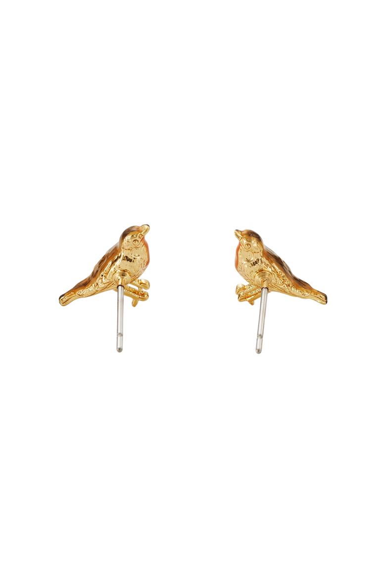 Robin Stud Earrings, Alternate, color, Gold