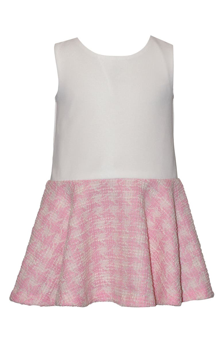 Iris & Ivy Kids' Plaid Bouclé Jacket & Mixed Media Dress, Alternate, color, Pink