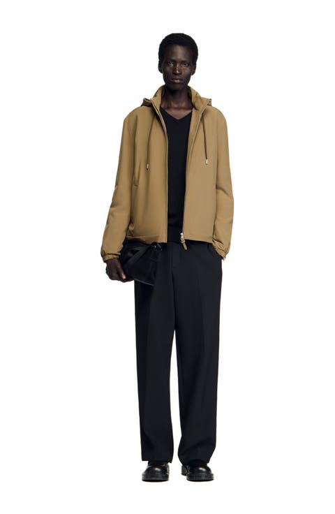 Zip-up hooded jacket