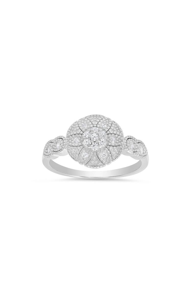 Queen Jewels Sterling Silver Floral Ring, Main, color, 
