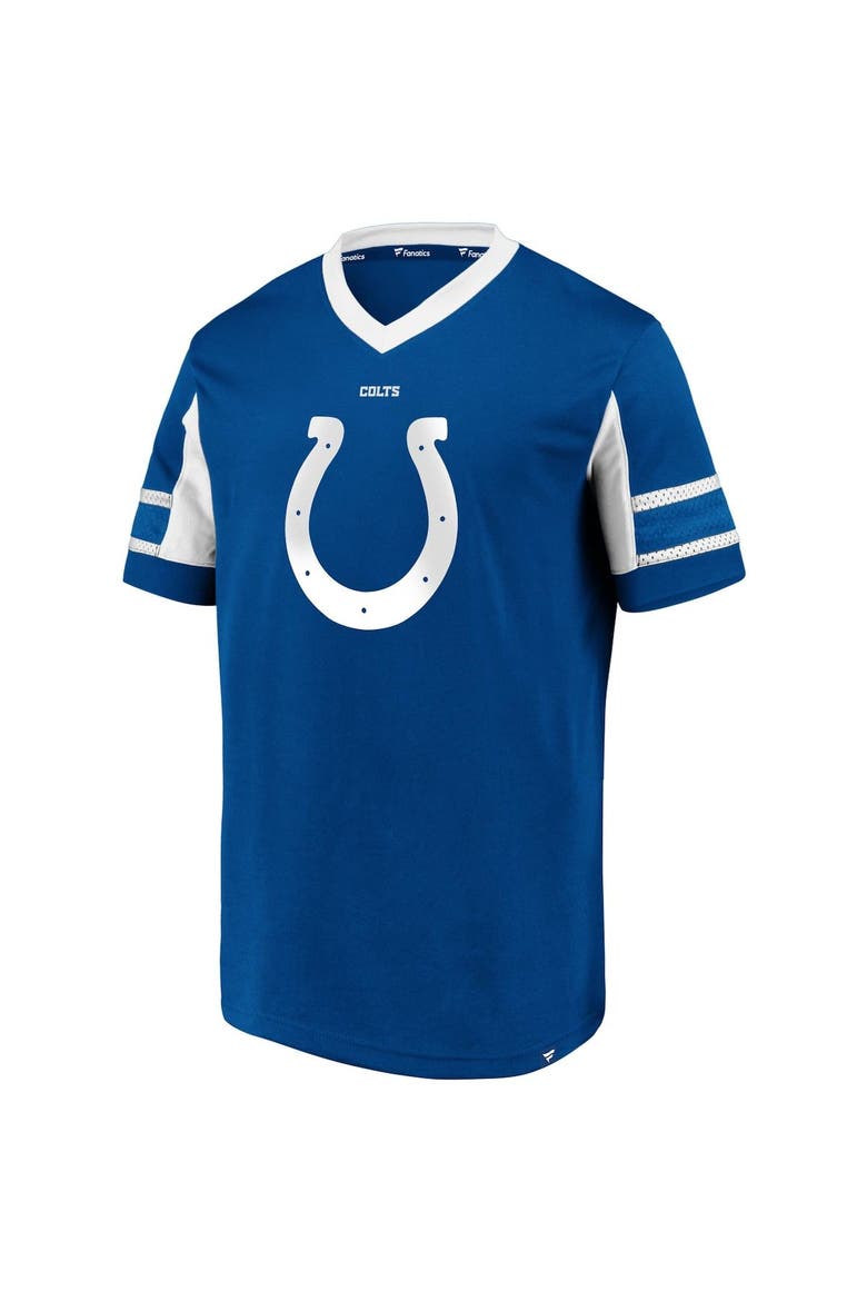 Men's Fanatics Branded Shaquille Leonard Royal Indianapolis Colts Hashmark Player Name & Number V-Neck Top, Alternate, color, Royal