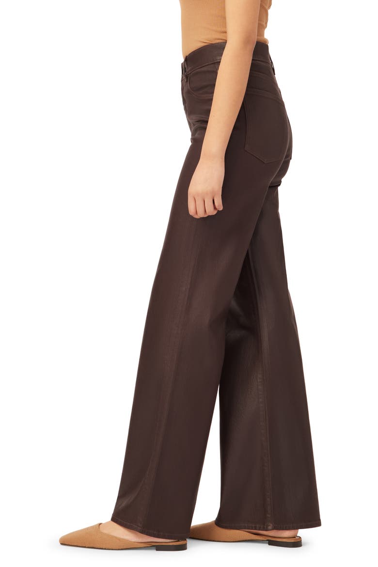 Hepburn High Waist Wide Leg Jeans, Alternate, color, DARK MOCHA