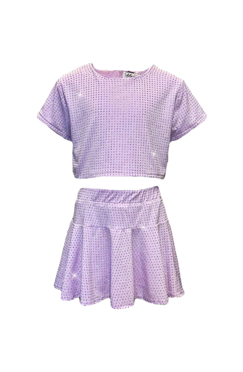 Lola + The Boys Taylor Crystal Set, Main, color, Purple