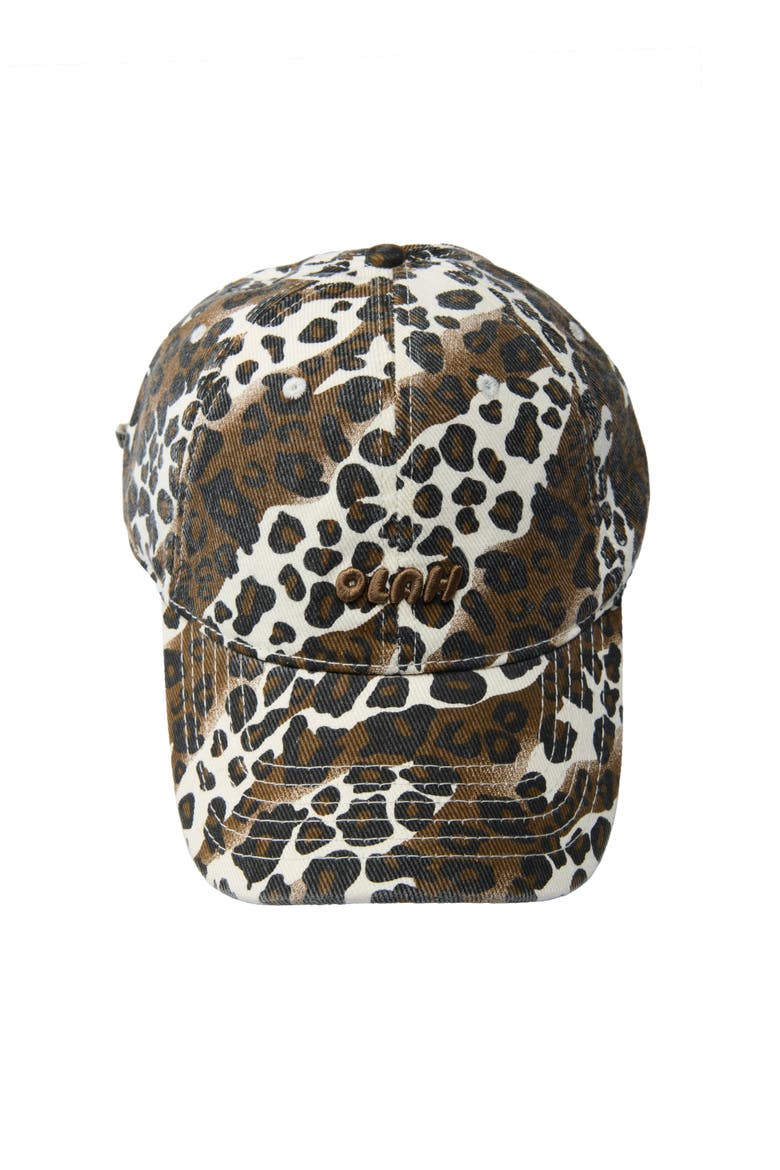 Leopard Print Baseball Cap, Alternate, color, Cream Cocoa