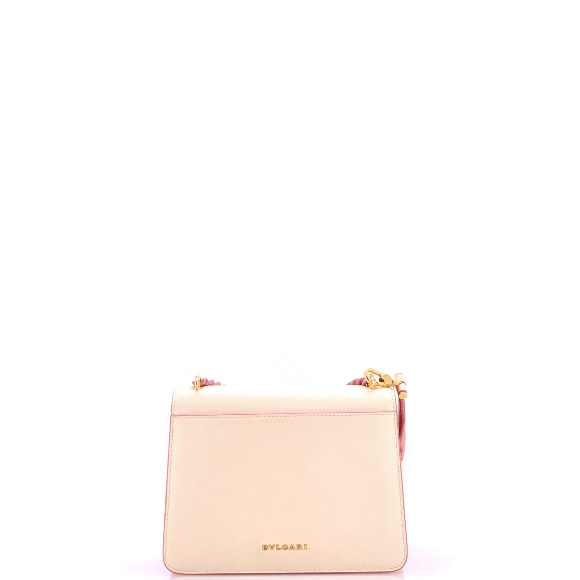 Serpenti Forever Maxi Chain Heart Pouch Crossbody Bag Leather Small, Alternate, color, White