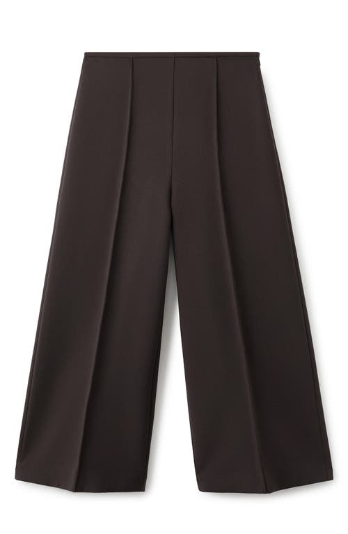 Mango Pleat Front Culottes In Black