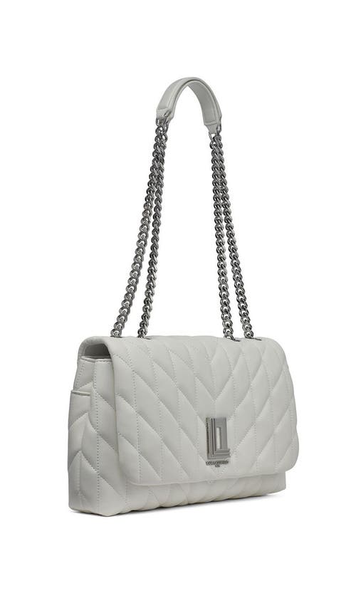 Karl Lagerfeld Paris Lafayette Shoulder In Winter White/silver