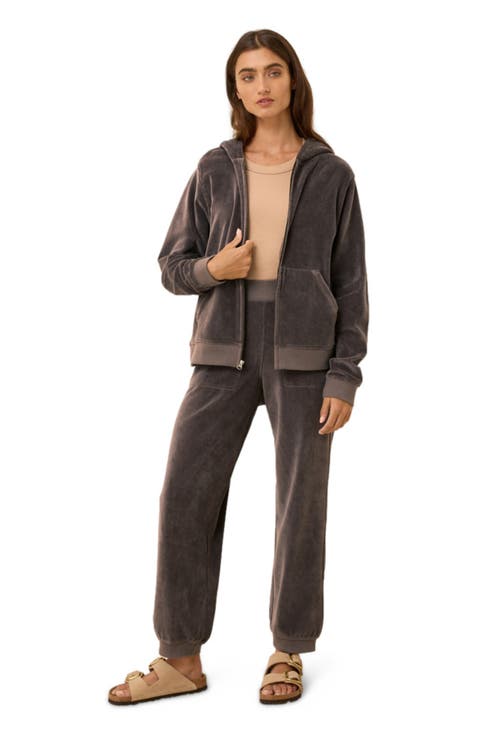 Organic Cotton Pure Velour Zip Hoodie