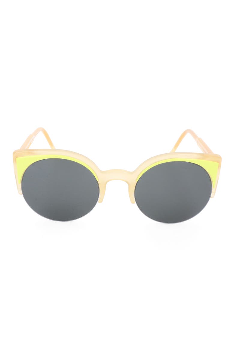 50mm Cat Eye Sunglasses, Main, color, YELLOW