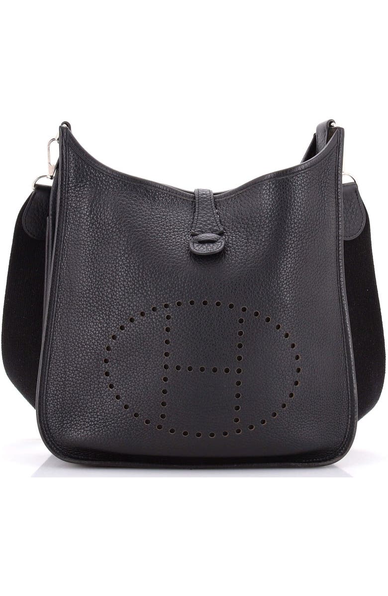 Pre-Owned Hermes Evelyne Bag Gen II Clemence PM, Main, color, Noir