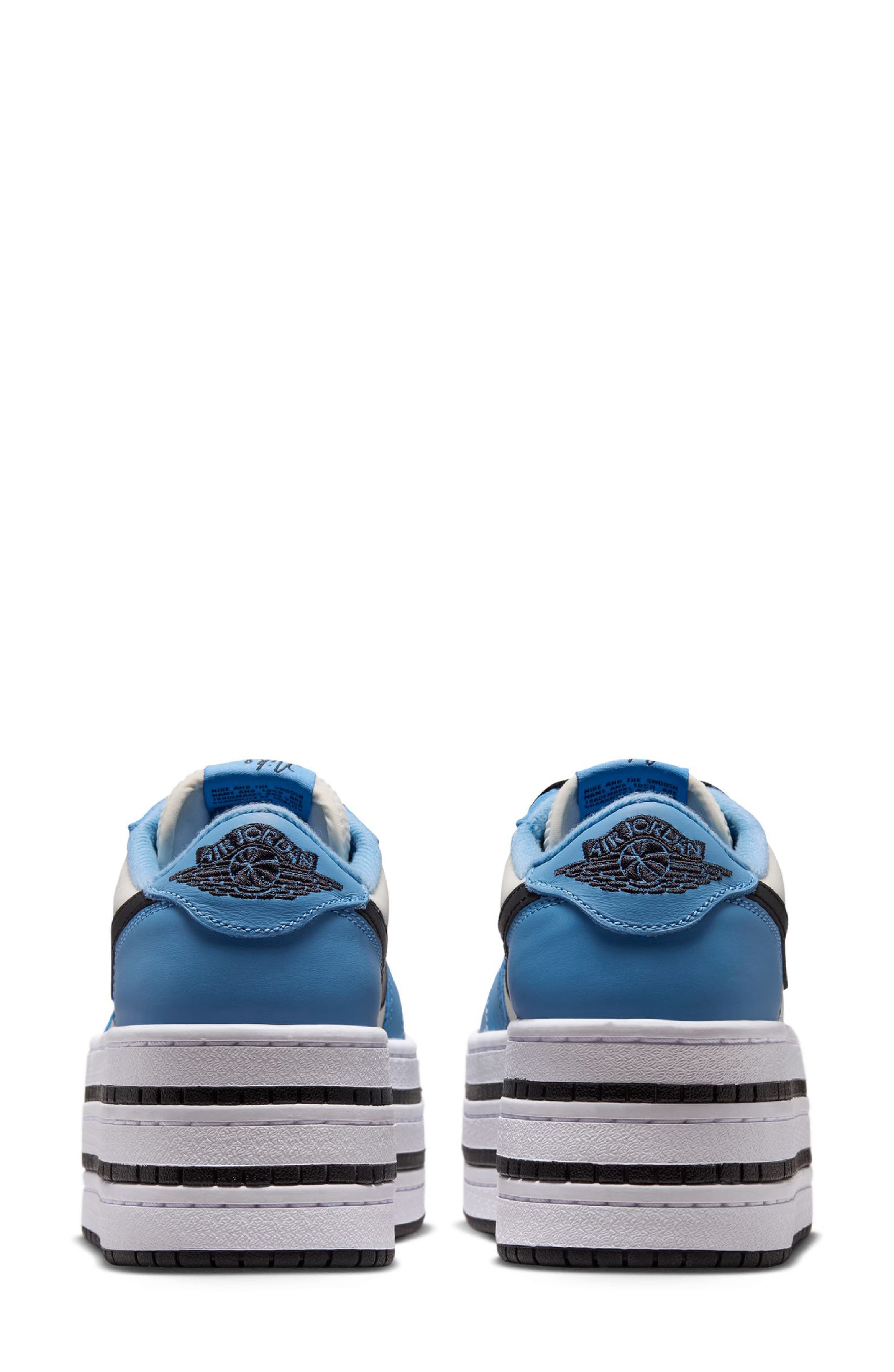 Air Jordan 1 Triple Platform Basketball Sneaker, Alternate, color, BLUE BEYOND/ WHITE