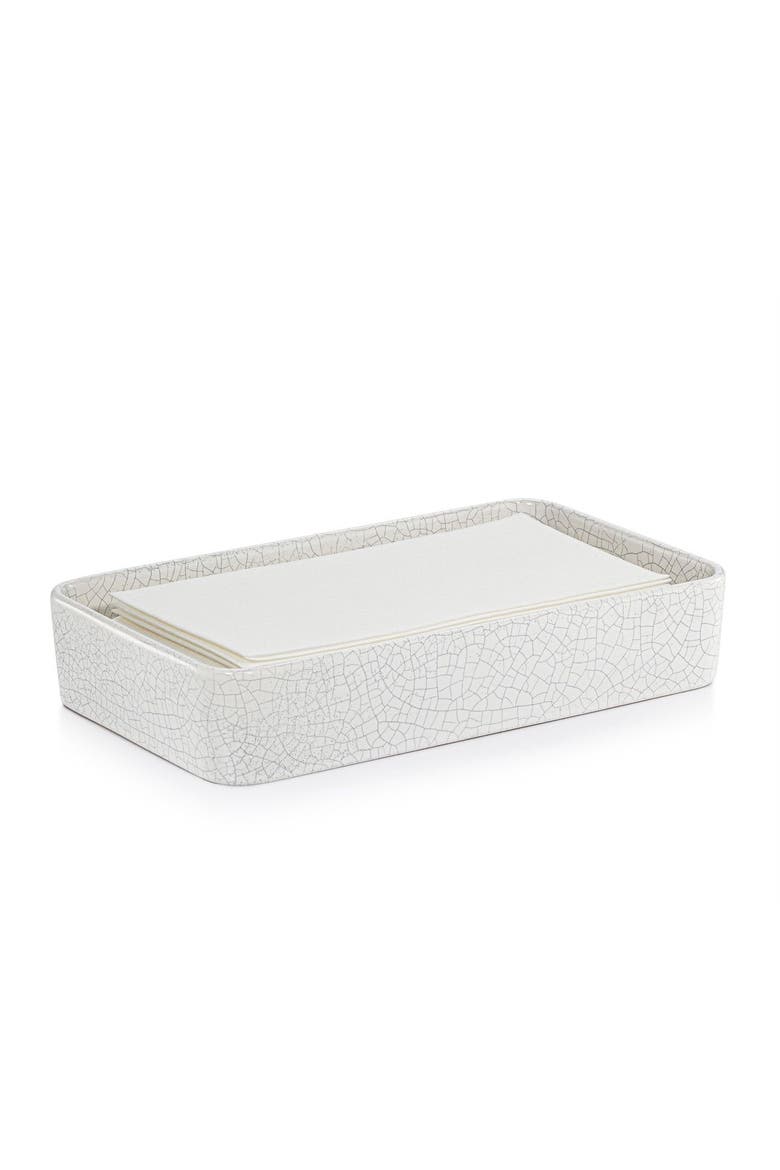 Frattura White Towel Tray, Alternate, color, WHITE