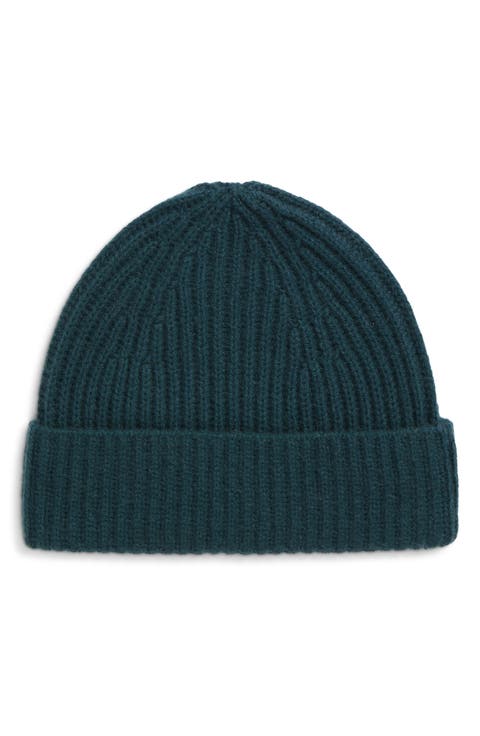 Cashmere Rib Knit Beanie