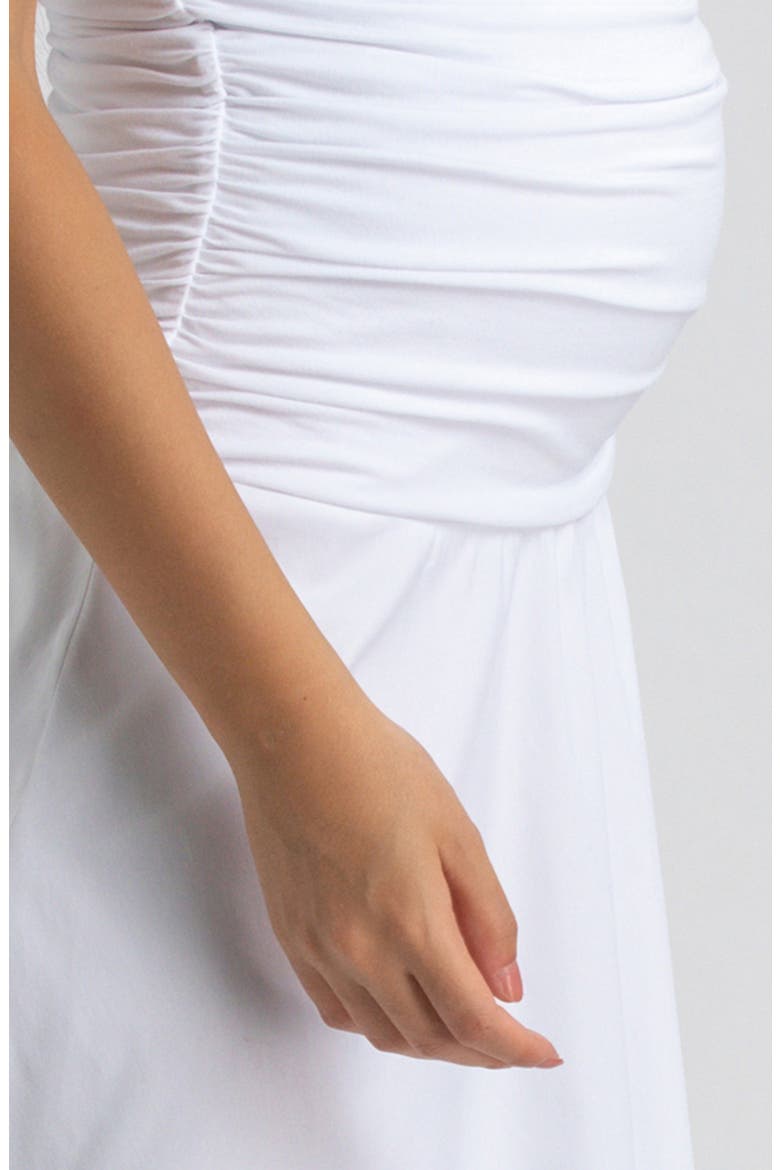 Strapless Drop Waist Maternity Dress, Alternate, color, WHITE