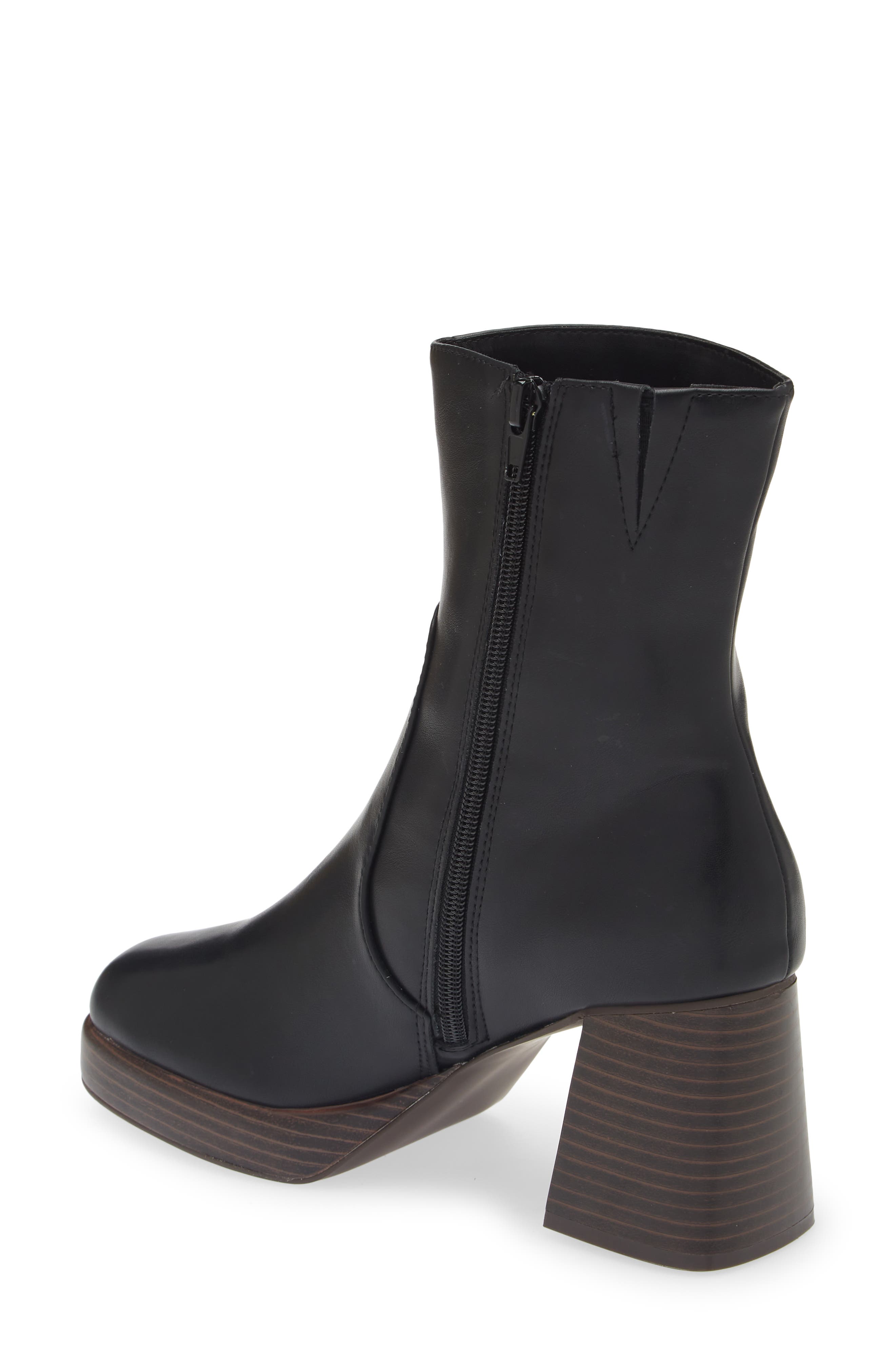 Kitt Platform Bootie, Alternate, color, BLACK