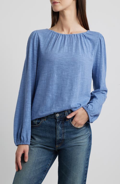 Caslonr Caslon(r) Gathered Neck Top In Blue Colony