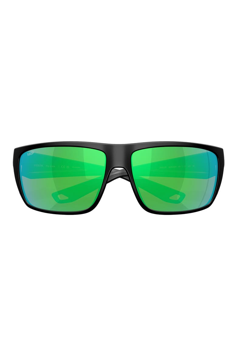 Fly Line 64mm Sunglasses, Alternate, color, MATTE BLACK / GREEN