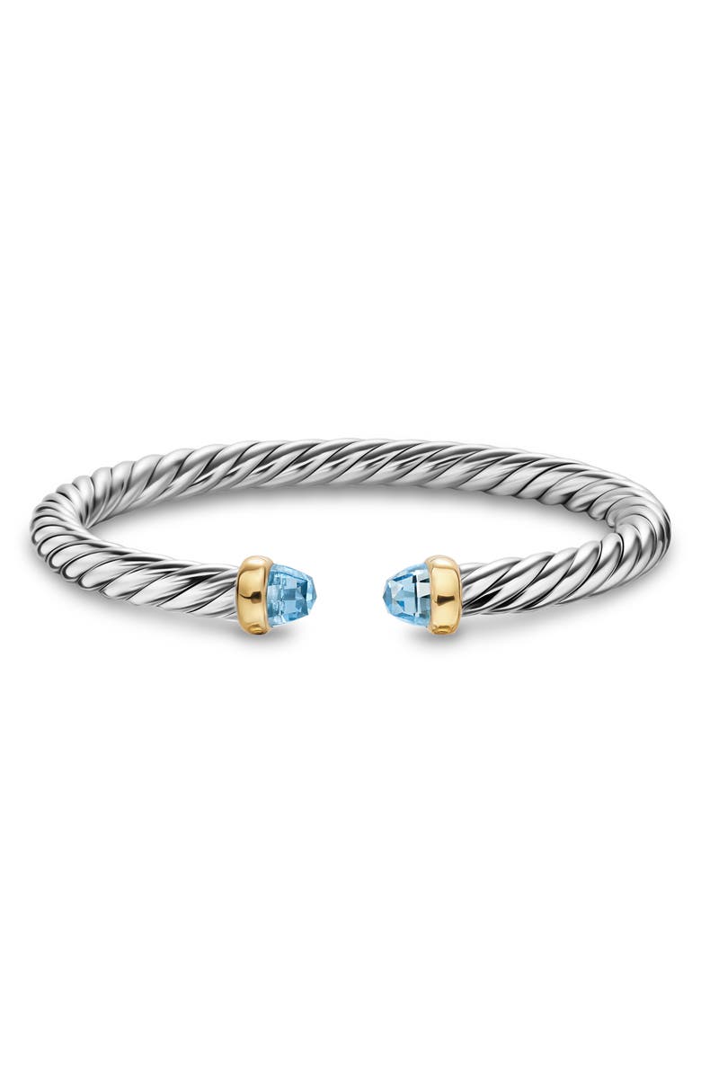David Yurman Cablespira<sup>®</sup> Flex Bracelet, 6mm, Alternate, color, Blue Topaz