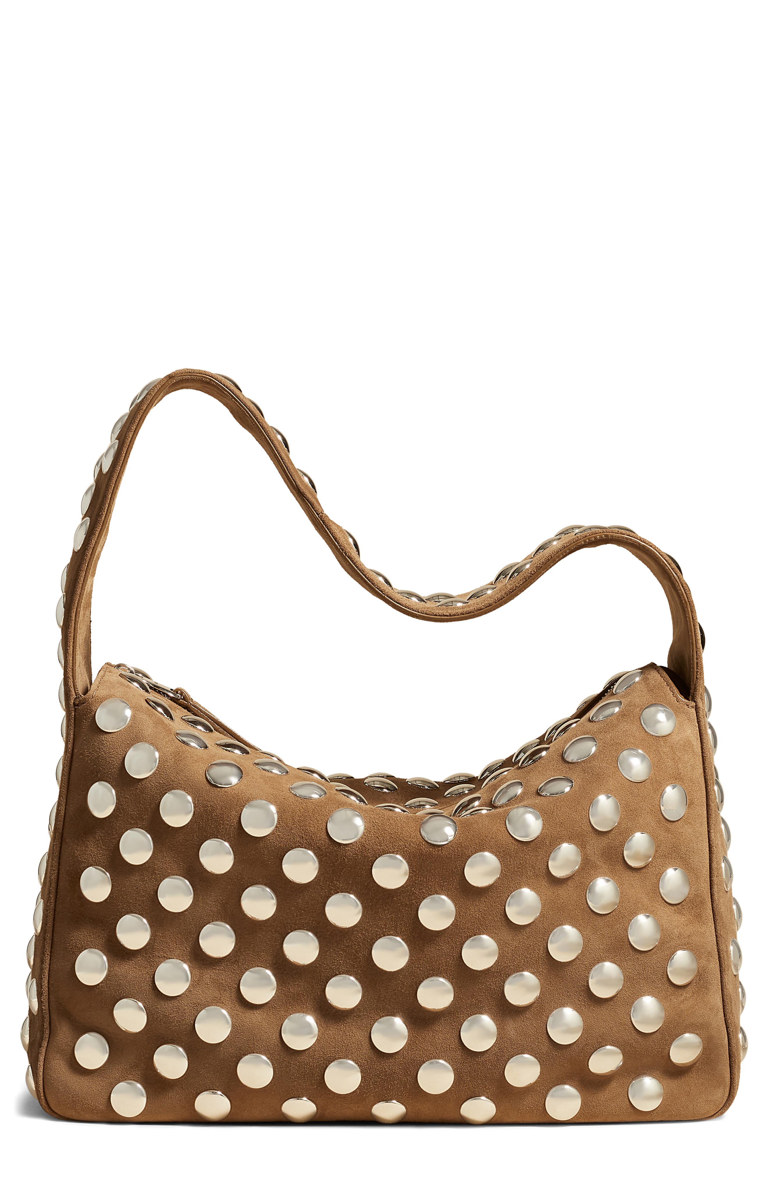 Khaite Elena Stud Shoulder Bag, Main, color, 