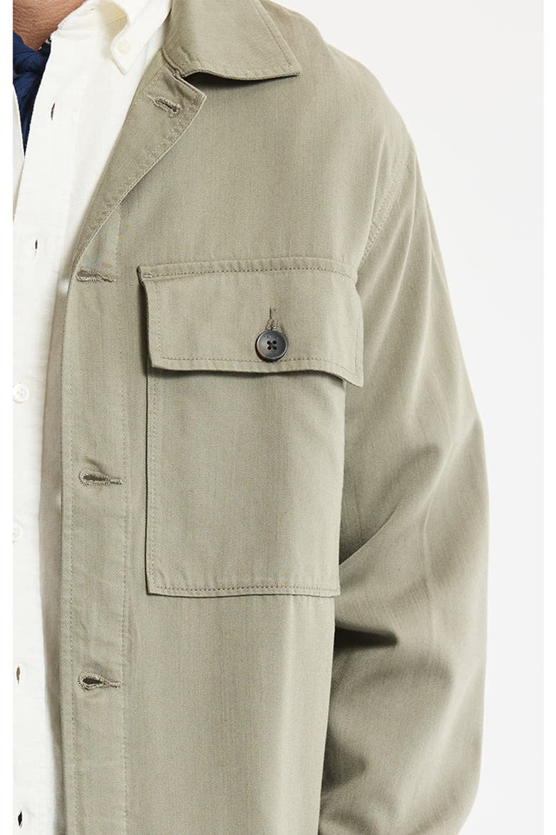 Rayon Lyocell Military Shirt Jacket, Alternate, color, Green