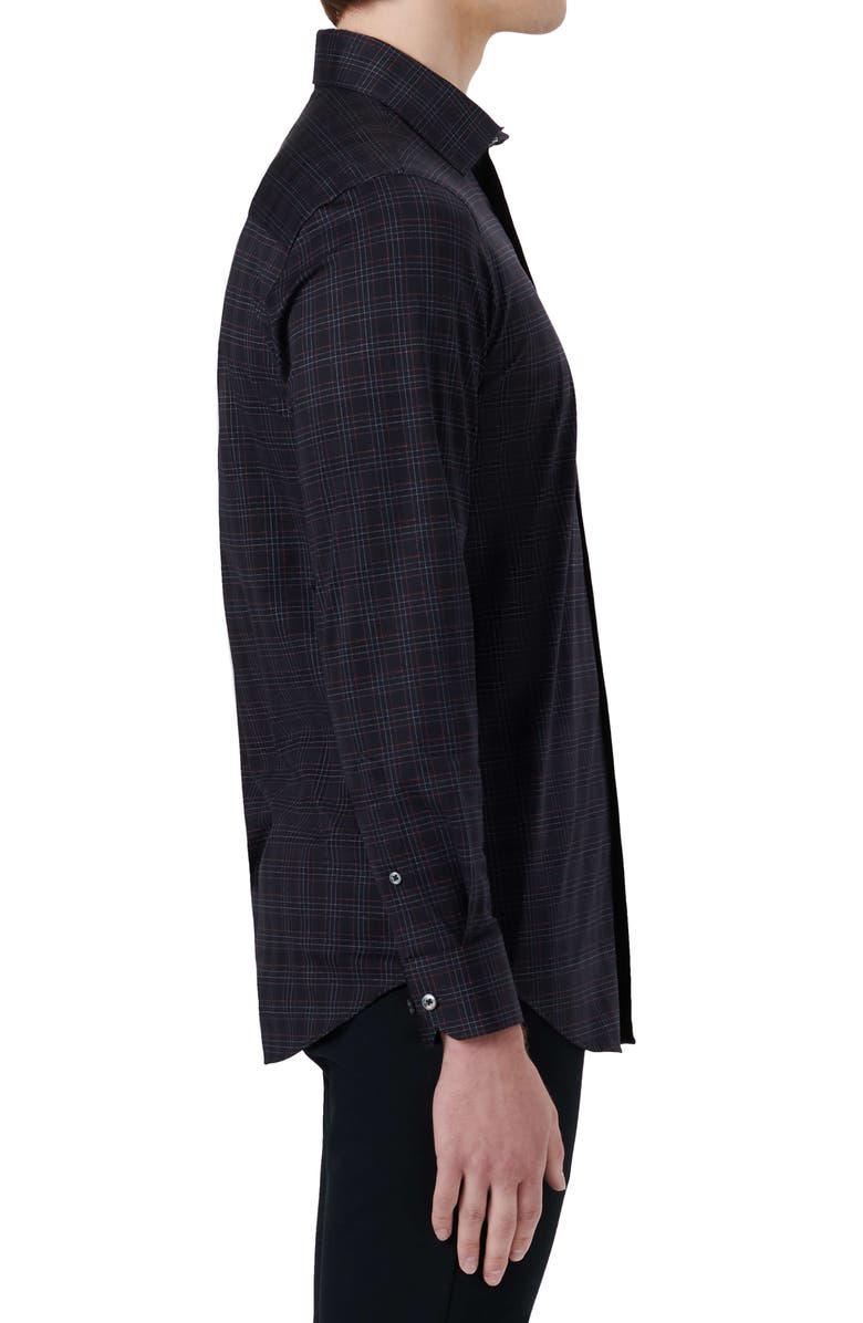 Bugatchi OoohCotton<sup>®</sup> Plaid Button-Up Shirt, Alternate, color, 