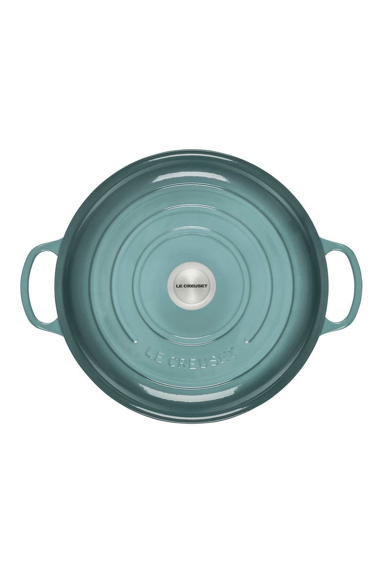 Signature 5 Quart Enameled Cast Iron Braiser, Alternate, color, SEA SALT