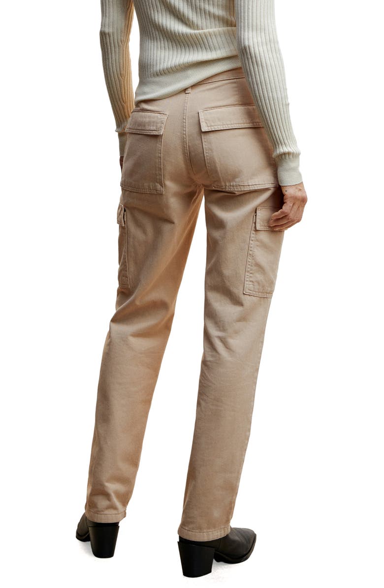 MANGO Straight Leg Cargo Jeans, Alternate, color, 