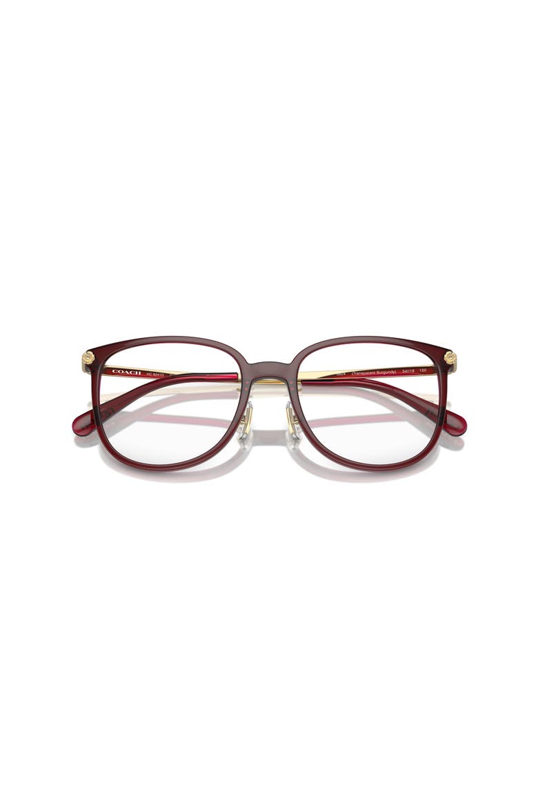 54mm Square optical glasses, Alternate, color, Red