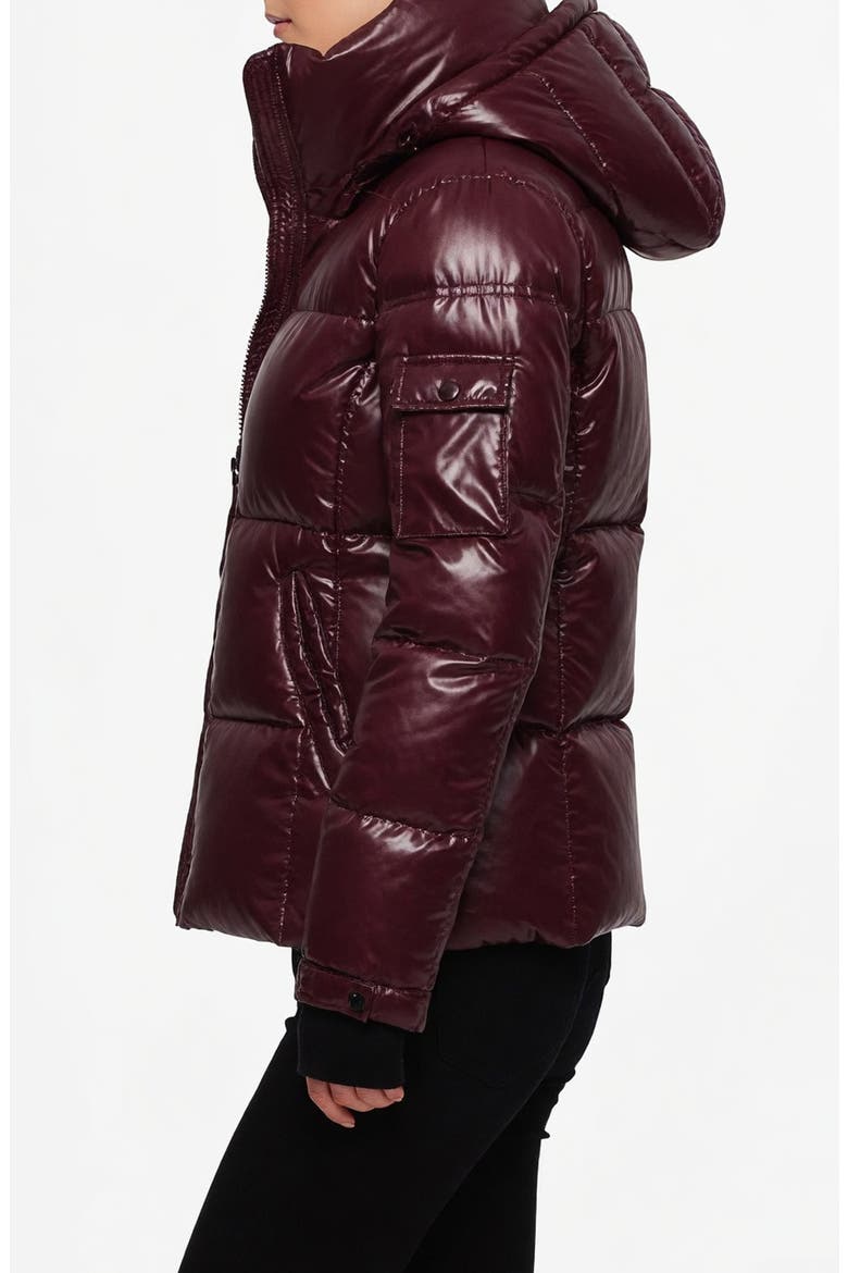 Kylie Puffer Jacket, Alternate, color, BLACK CHERRY