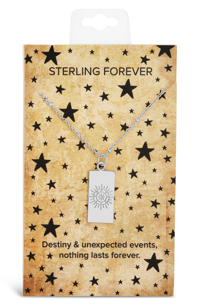 Sterling Forever Wheel of Fortune Pendant Necklace, Alternate, color,
