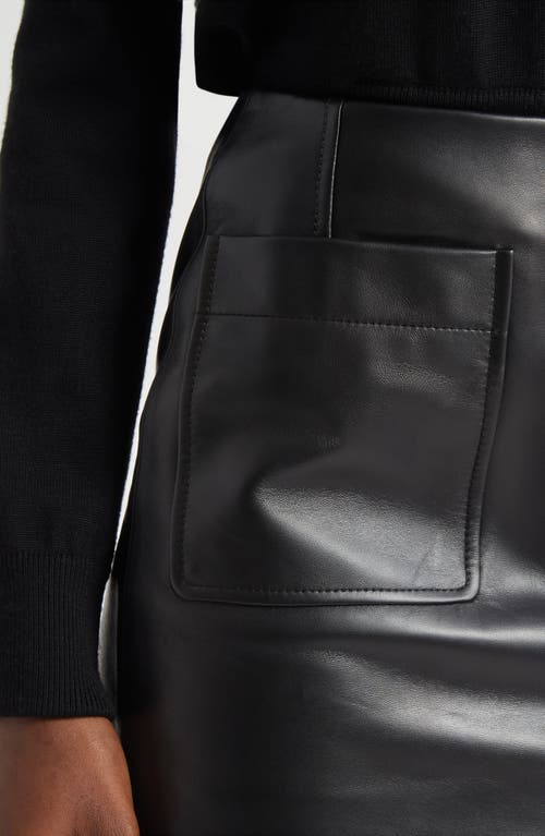 Bottega Veneta Napa Leather Miniskirt In Black