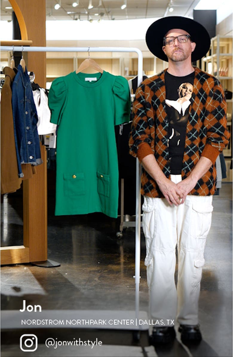 Puff Sleeve Shift Minidress, sales video thumbnail