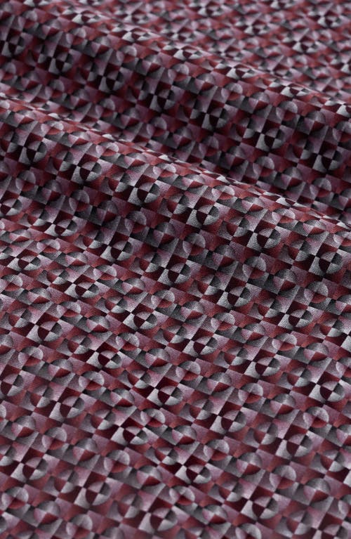 Bugatchi Jimmy Ooohcotton® Geo Print Button-up Shirt In Brown