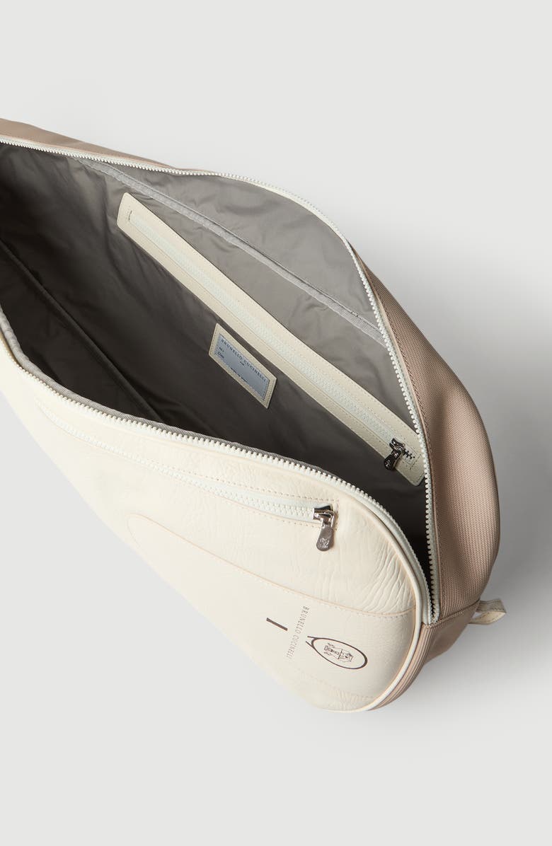 Brunello Cucinelli Tennis racket holder, Alternate, color, Chalk