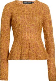 Proenza Schouler Joelle Marled Mohair & Silk Blend Bouclé Rib Sweater