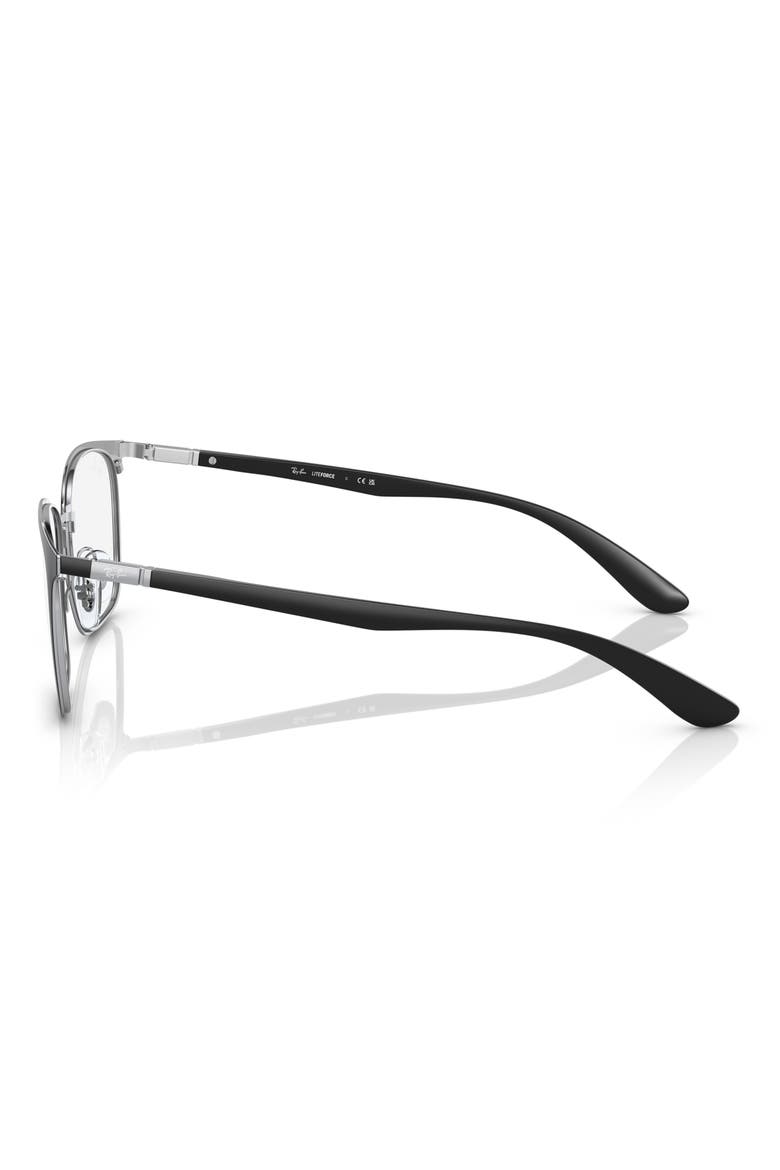 0RX6486 52mm Square Optical Glasses, Alternate, color, BLACK