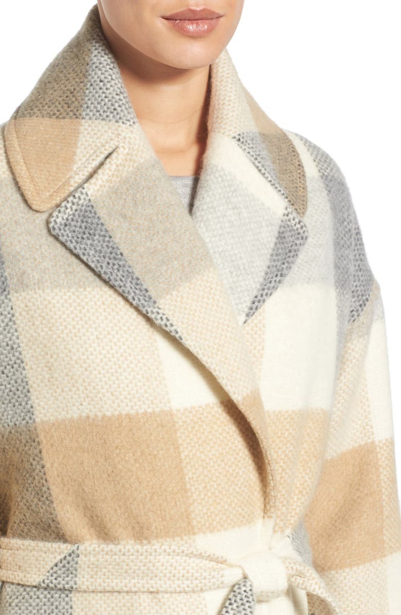 Charles Gray London Plaid Wrap Coat, Alternate, color, 