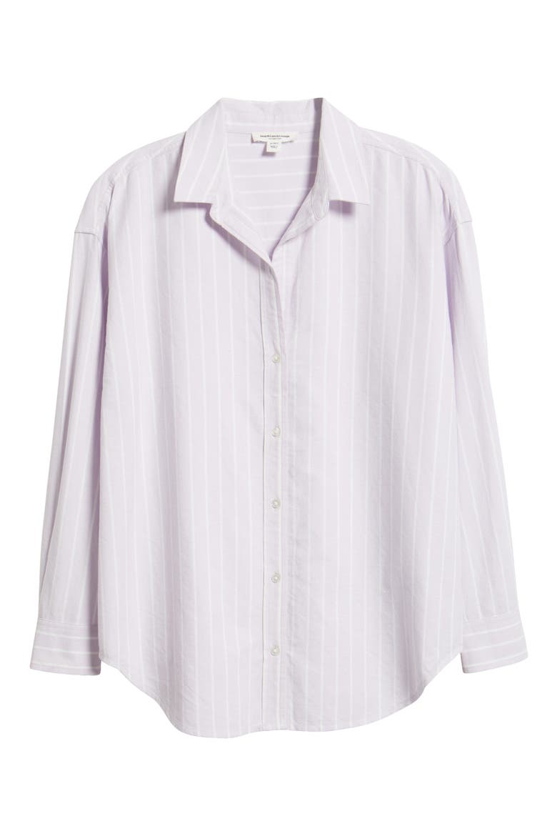 Stripe Oversize Shirt, Alternate, color, LILAC BREEZE