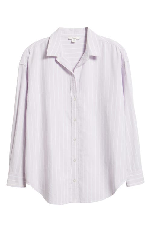Beachlunchlounge Stripe Oversize Shirt In Gray