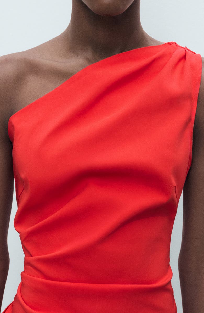 MANGO One-Shoulder Minidress, Alternate, color,