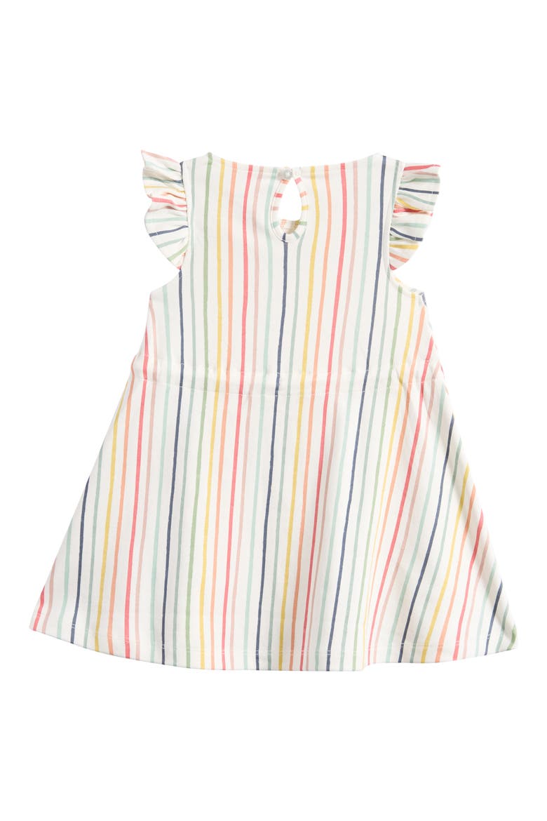 Kids' Stripe Organic Cotton Dress, Alternate, color, STRIPES AWAY RAINBOW