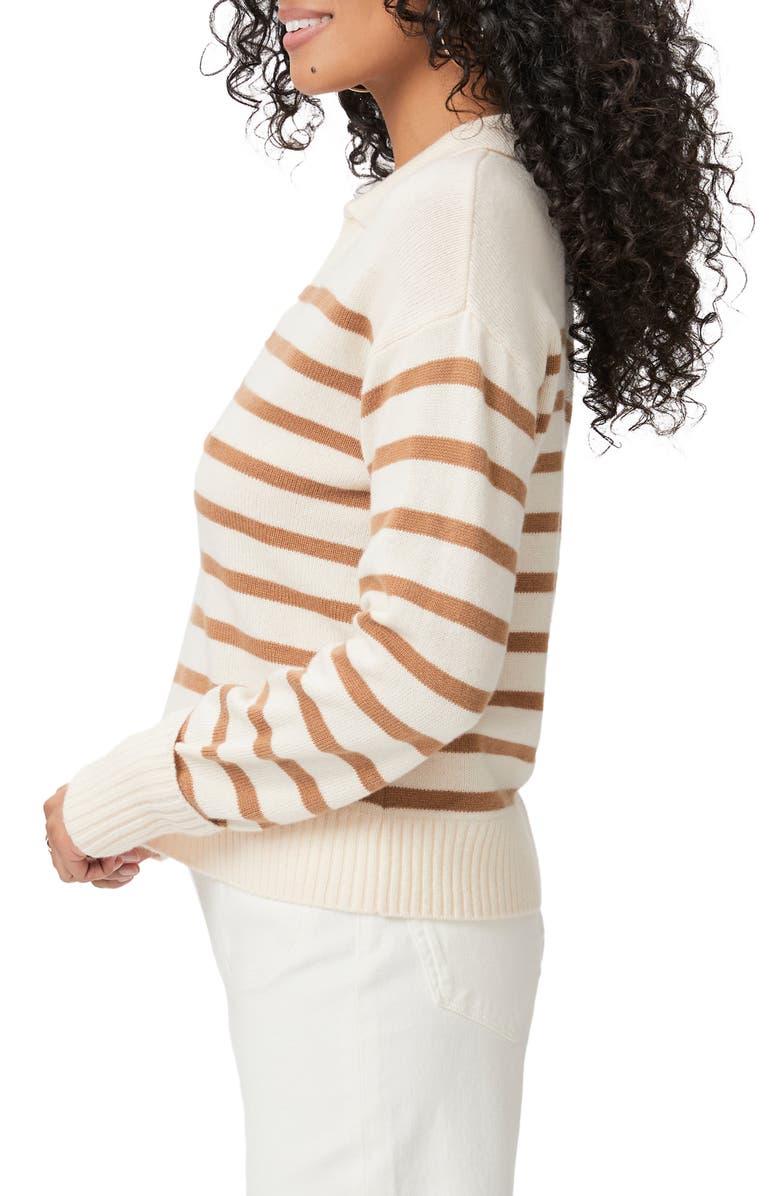 PAIGE Maxie Johnny Collar Sweater, Alternate, color, Cream Multi