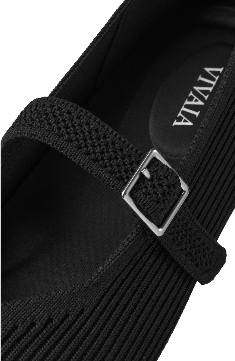 VIVAIA Margot Mary-Jane Square-Toe Ballet Flats, Alternate, color, Black