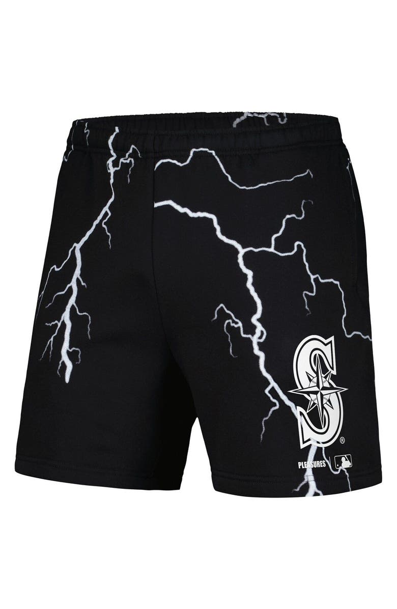 PLEASURES Men's PLEASURES  Black Seattle Mariners Lightning Shorts, Alternate, color, Black