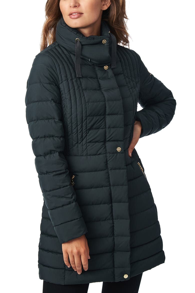 Down & PrimaLoft® Walker Jacket, Main, color, DARK JADE