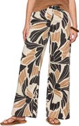 Sanctuary Academy Wide Leg Cotton & Linen Pants