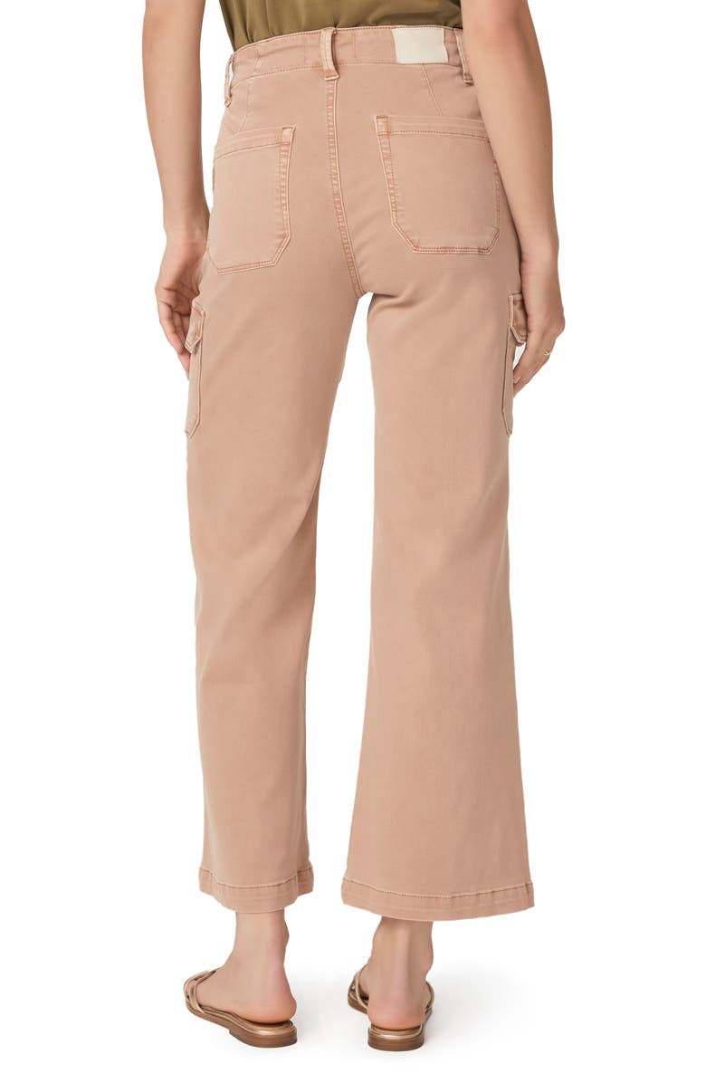 PAIGE Carly Ankle Wide Leg Cargo Jeans, Alternate, color, Vintage Warm Rose
