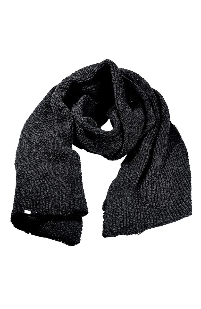 Nirvanna Designs Ithaca Scarf, Main, color, Black