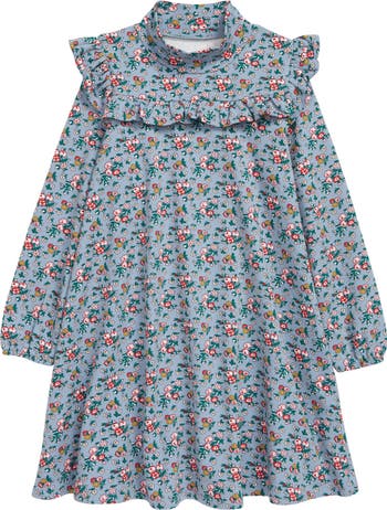 KIDS TIERED MINI DRESS WITH FRILL NECK BOTANICAL BALLADS main image 1