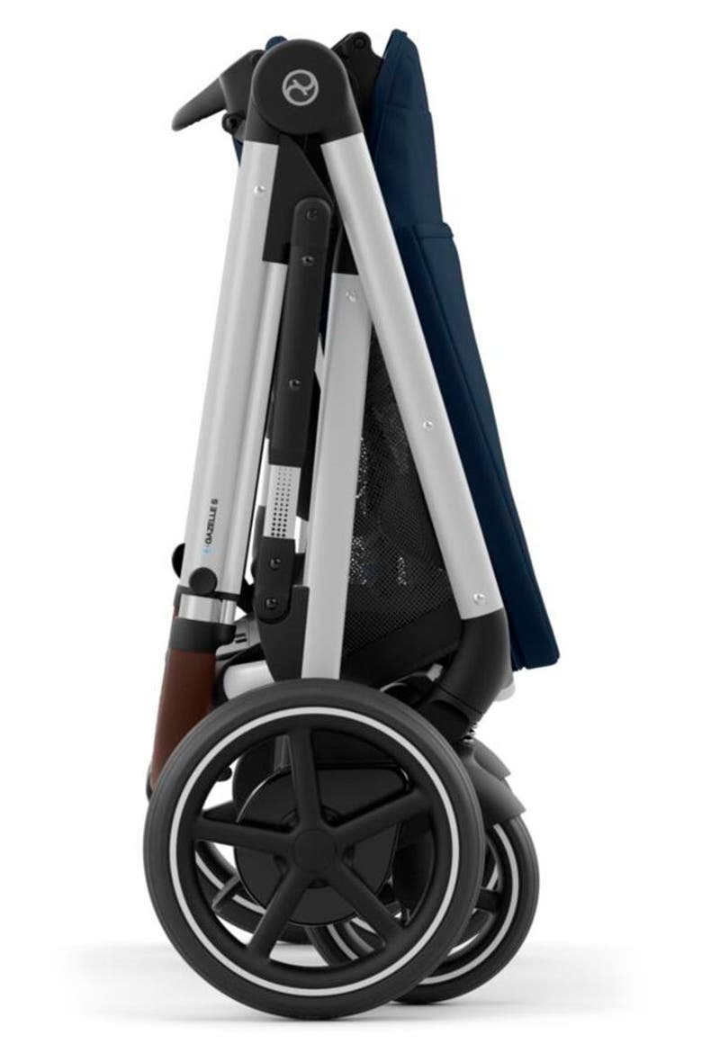 e-Gazelle S Stroller, Alternate, color, SLIVER/ OCEAN BLUE